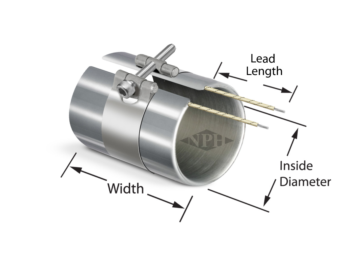 Nozzle Band Heater -  Style 2 - Barrel Nut Strap Closure with F/G Leads